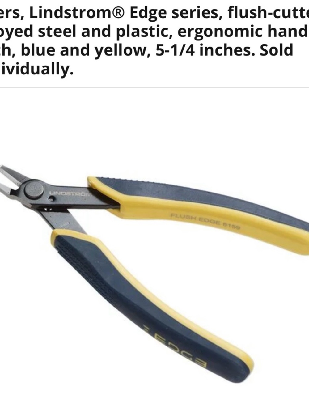 Yellow and Blue Flush Edge Pliers